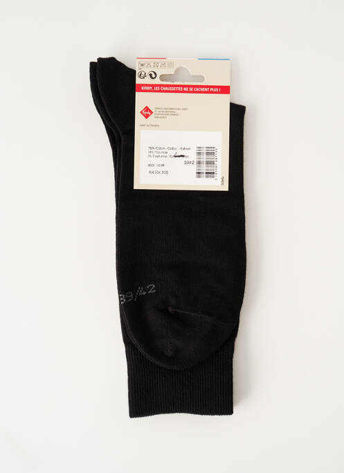 Chaussettes noir KINDY pour homme