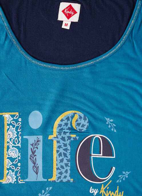 Chemise de nuit bleu KINDY pour femme