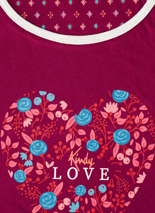 Chemise de nuit rouge KINDY pour femme