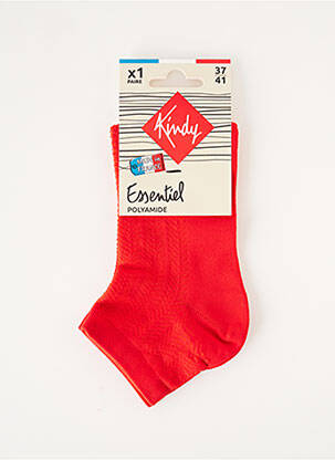 Chaussettes stretch rouge KINDY femme