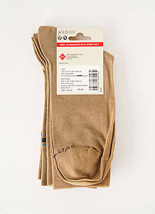 Chaussettes imprimé fantaisie beige KINDY homme