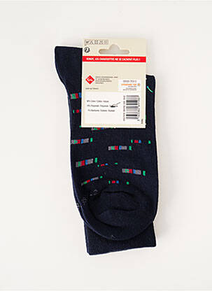 Chaussettes imprimé fantaisie bleu KINDY homme