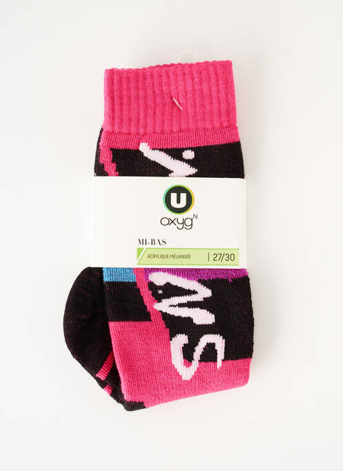Chaussettes tissage jersey rose OXYGN fille