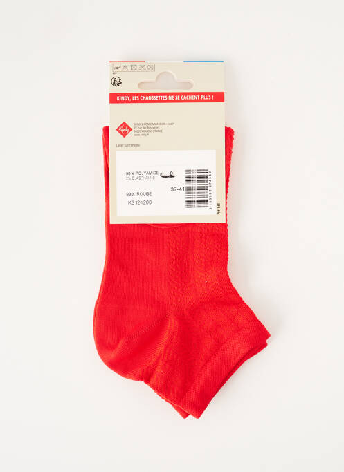 Chaussettes rouge KINDY pour femme