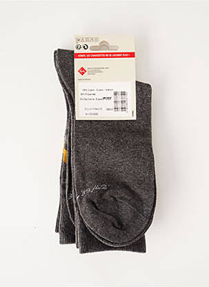 Chaussettes stretch gris KINDY homme