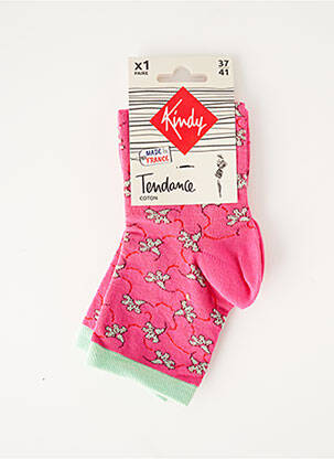 Chaussettes rose KINDY pour femme
