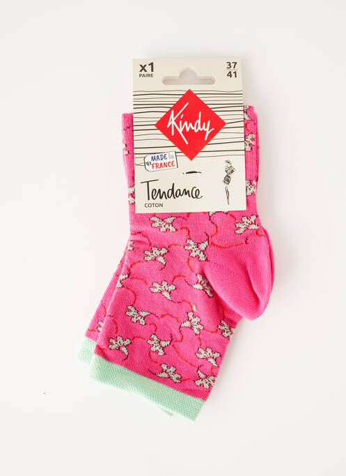 Chaussettes rose KINDY pour femme