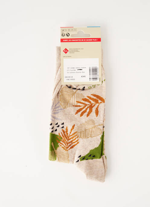 Chaussettes beige KINDY pour homme