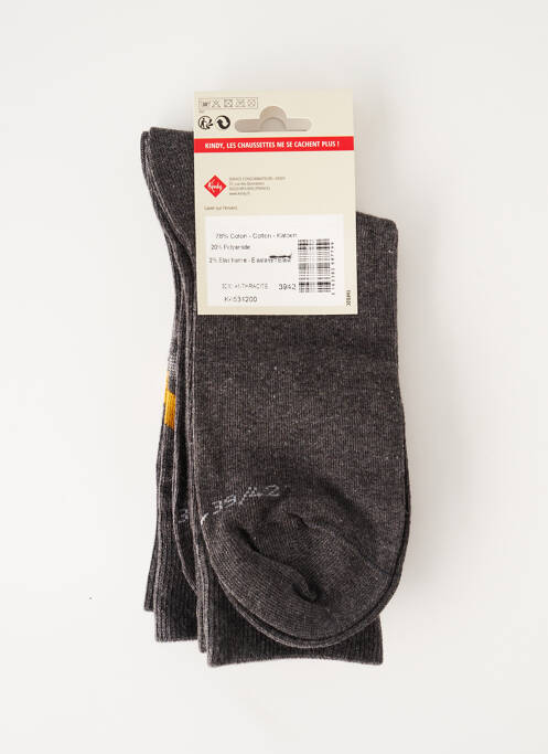 Chaussettes gris KINDY pour homme