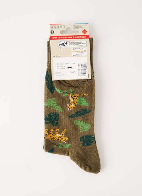 Chaussettes vert KINDY pour homme
