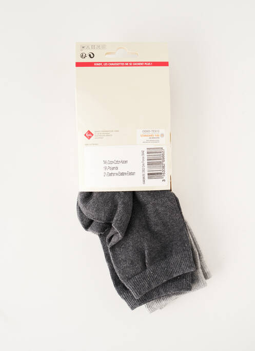 Chaussettes gris KINDY pour homme