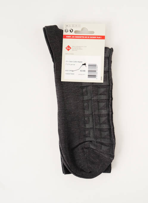 Chaussettes gris KINDY pour homme