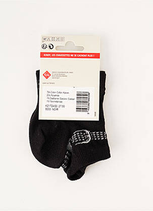 Chaussettes imprimé fantaisie noir KINDY fille