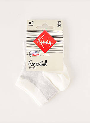 Chaussettes stretch blanc KINDY fille