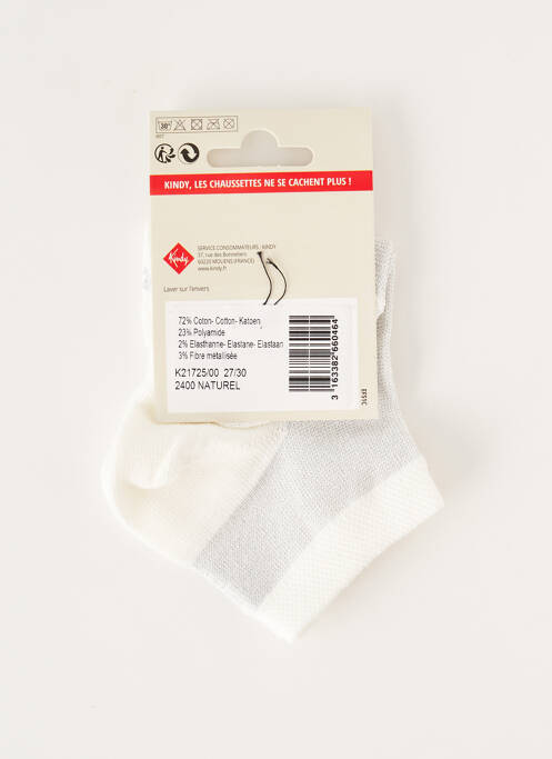 Chaussettes blanc KINDY pour fille