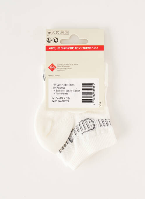 Chaussettes blanc KINDY pour fille