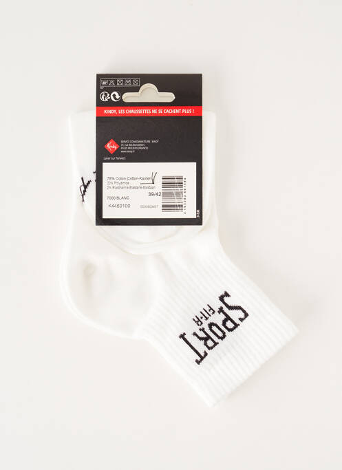 Chaussettes blanc KINDY pour femme