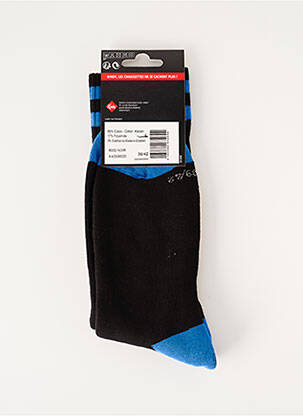 Chaussettes imprimé fantaisie noir KINDY homme