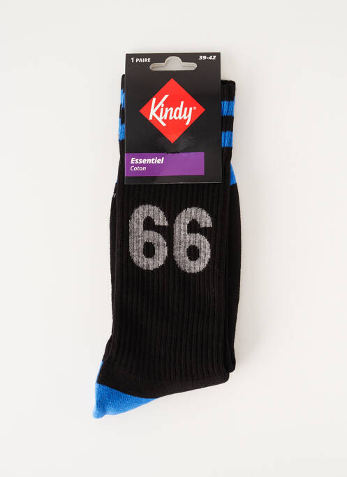 Chaussettes imprimé fantaisie noir KINDY homme