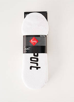 Chaussettes imprimé fantaisie blanc KINDY homme