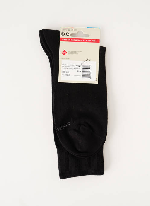 Chaussettes imprimé fantaisie noir KINDY homme