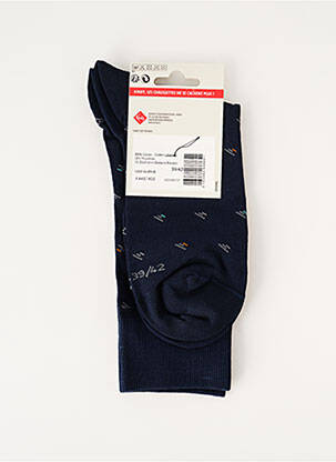 Chaussettes imprimé fantaisie bleu KINDY homme