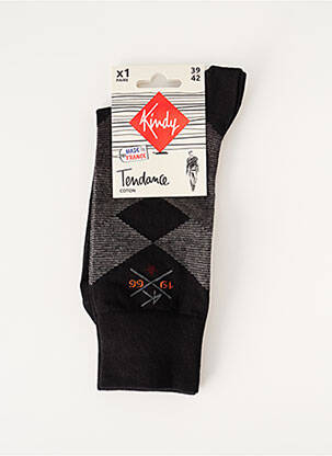 Chaussettes maille fine noir KINDY homme