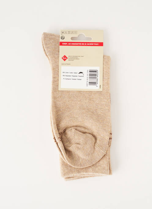 Chaussettes beige KINDY pour homme