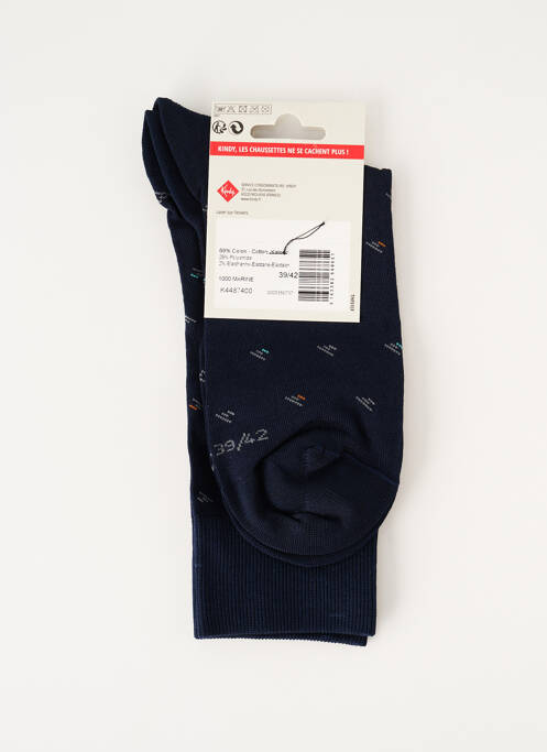 Chaussettes bleu KINDY pour homme
