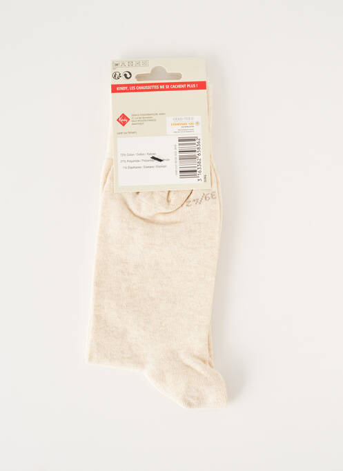Chaussettes beige KINDY pour homme