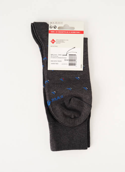 Chaussettes gris KINDY pour homme