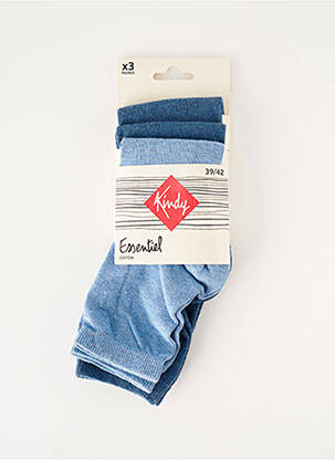 Chaussettes stretch bleu KINDY homme