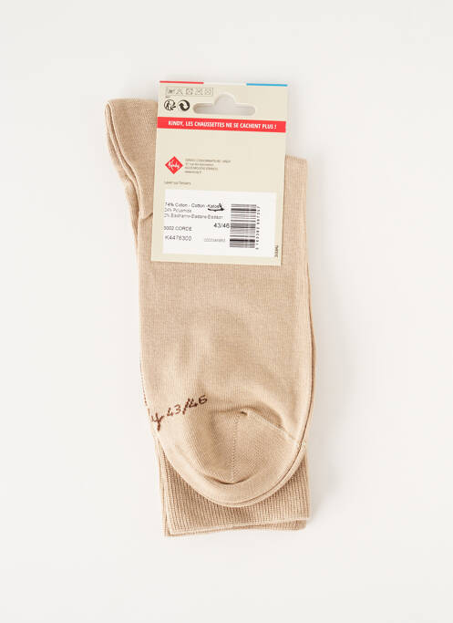 Chaussettes beige KINDY pour homme