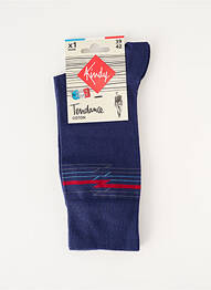 Chaussettes imprimé fantaisie bleu KINDY homme
