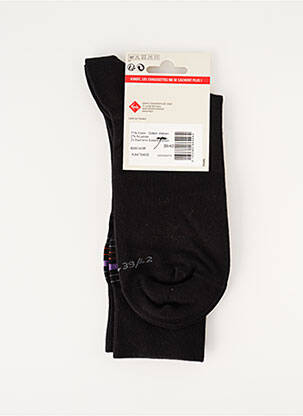 Chaussettes imprimé fantaisie noir KINDY homme