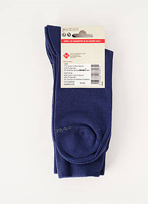 Chaussettes maille fine bleu KINDY homme