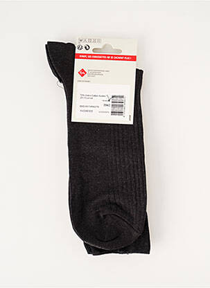 Chaussettes maille fine noir KINDY homme
