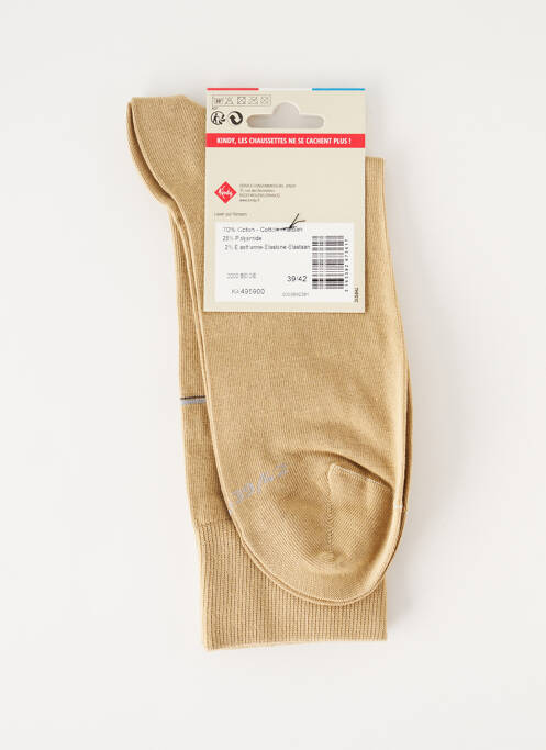 Chaussettes beige KINDY pour homme