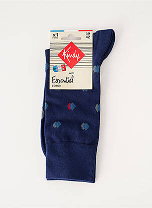 Chaussettes imprimé géométrique bleu KINDY homme