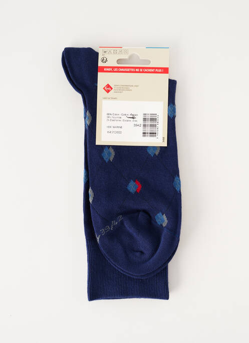 Chaussettes bleu KINDY pour homme