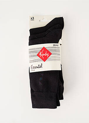 Chaussettes noir KINDY pour homme