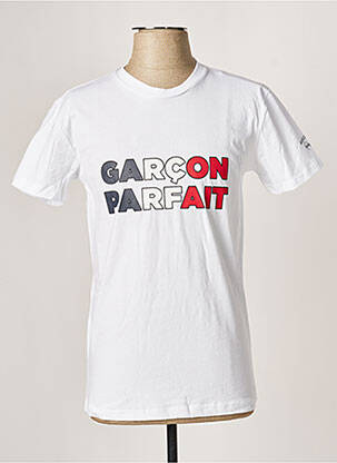 T-shirt stretch manches courtes blanc KINDY homme