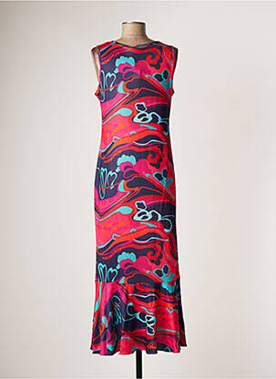 Robe longue sans manche sans manche rose SOVOGUE femme