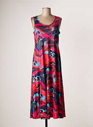 Robe mi-longue coupe fluide sans manche rose SOVOGUE femme