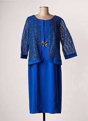 Robe mi-longue manches 3/4 manches 3/4 bleu RITRATTO DI SIGNORA BY MUSAMI femme