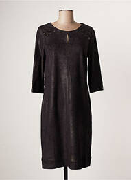 Robe mi-longue manches 3/4 manches 3/4 gris FRED SABATIER femme
