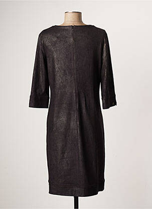 Robe mi-longue manches 3/4 manches 3/4 gris FRED SABATIER femme