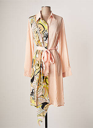 Robe de plage tissage crêpe rose SOVOGUE femme
