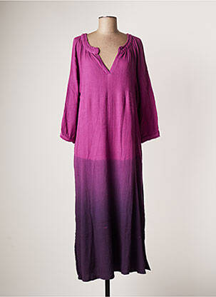Robe longue violet GOLD&SILVER PARIS pour femme