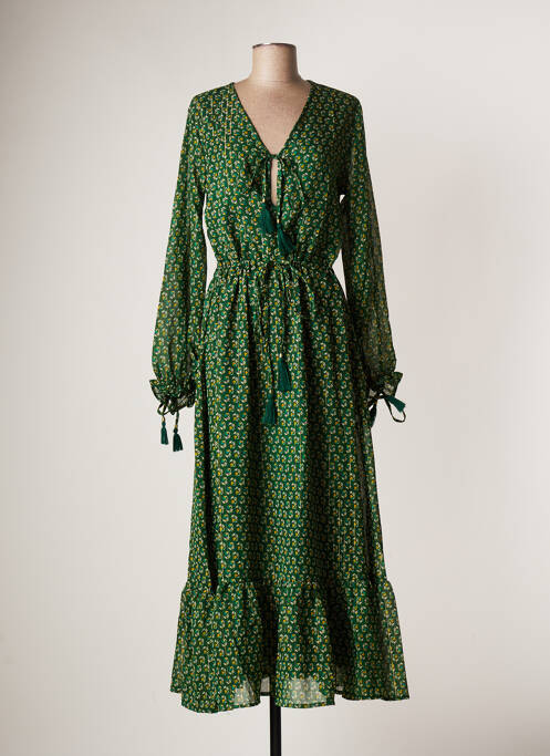 Robe longue vert PURPLE QUEEN pour femme